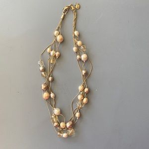 Golden beaded necklace